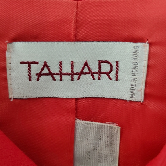 Vintage Tahari 2pc suit Red jacket and full skirt womens size 12 - Picture 2 of 5